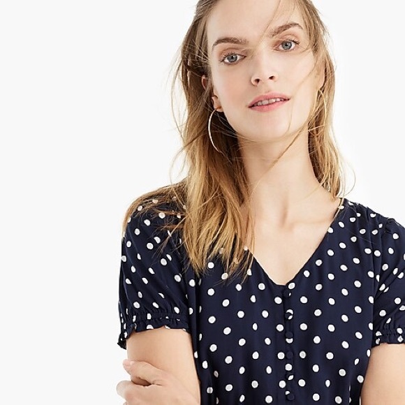 ** SOLD ** J CREW Polk a dot dress - Picture 2 of 5